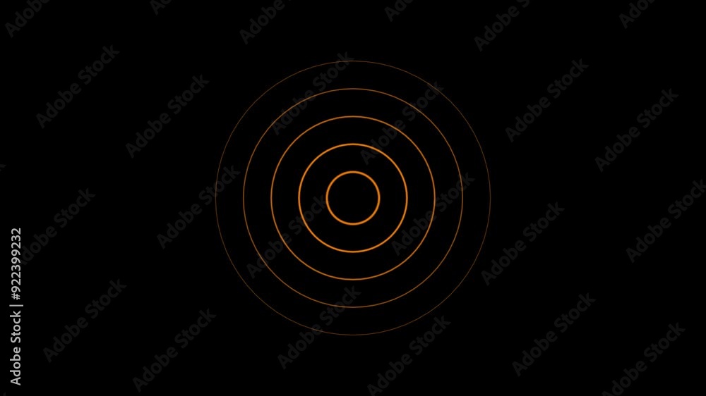 Technology Radio wave signal animation. Circle radar interface signal with concentric rings moving. Technology Radio wave signal animation. Technology Radio wave signal animation. Circle radar interface signal with concentric rings moving. Technology Radio wave signal animation.