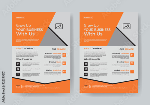 Flyer Mockup business flyer template one color design