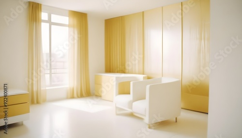 Photo interior modern design room 3d illustration