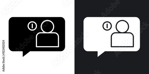 Followers vector icon set black filled and outlined style.