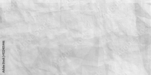 White paper crumpled texture. White wrinkled paper texture. Grunge concrete wall. Vintage blank wallpaper. panorama grunge wrinkly paper texture background, crumpled pattern texture. Top view.