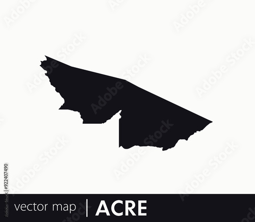 Acre state map. Federative unit of Brazil. Vector map for any needs.