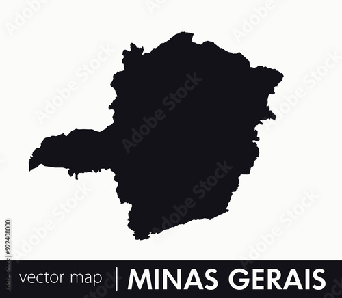 Minas Gerais state map. Federative unit of Brazil. Vector map for any needs.	
