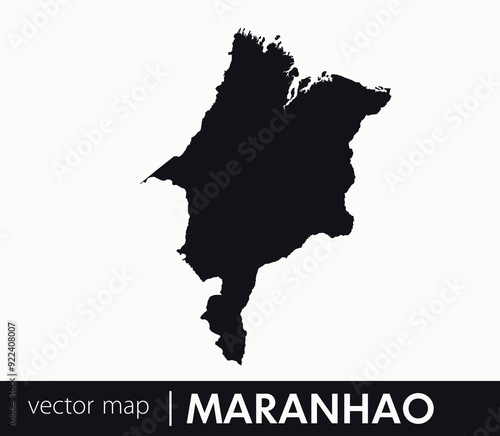 Maranhão state map. Federative unit of Brazil. Vector map for any needs.	