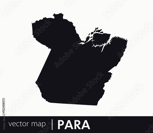 Pará state map. Federative unit of Brazil. Vector map for any needs.	
