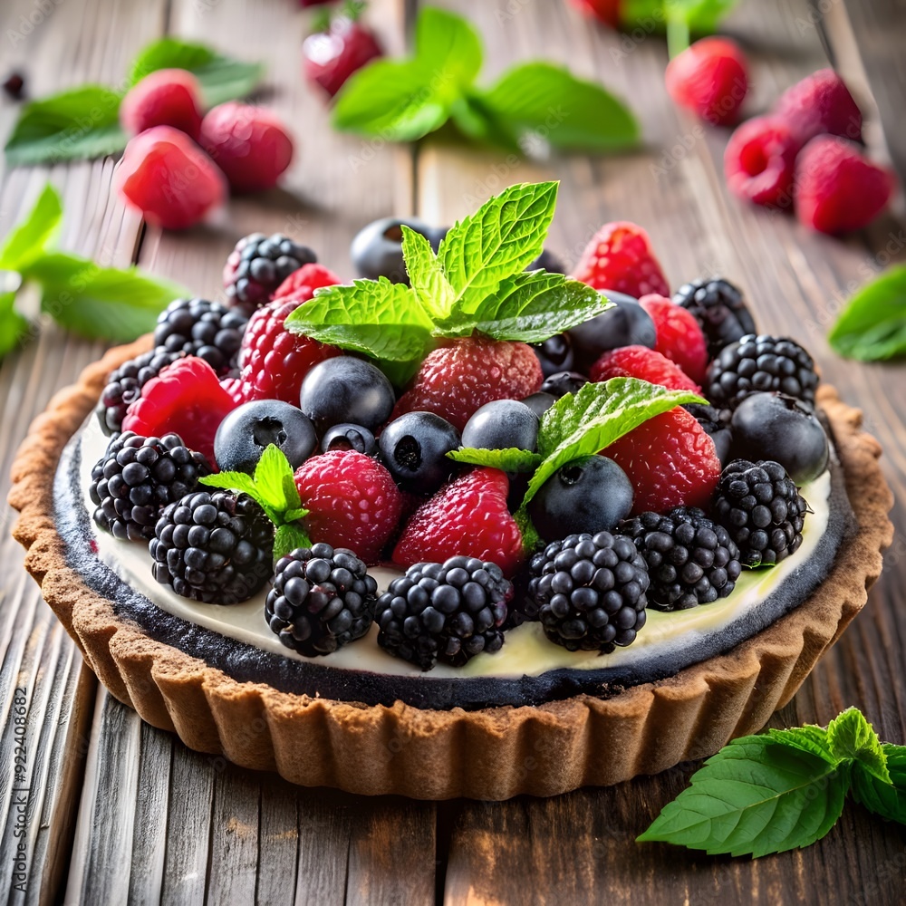 tart with berries tart with berries