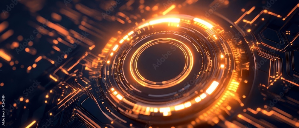 Fototapeta premium Exploring the Future Stunning Quantum Computing Visuals with Advanced Digital Effects in a Modern Tech Landscape
