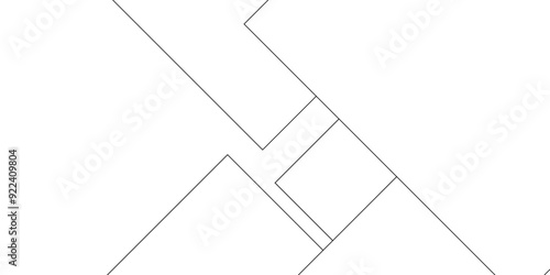 Abstract industrial Design random lines black on white background.Geometric seamless minimalist pattern with straight lines design.luxury black geometric random chaotic lines.squares and triangle line