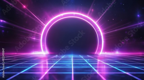 Futuristic Abstract Digital Grid A Sleek Dark Design Showcasing Modern Technology Patterns and Innovative Aesthetics
