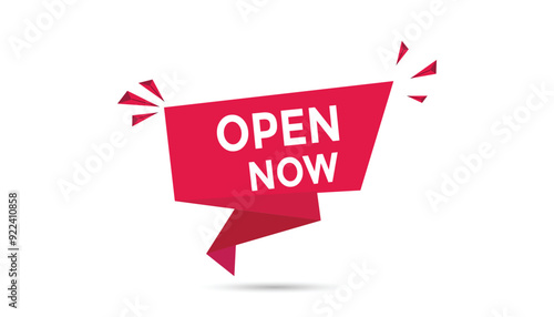 Free Download Open now button web banner templates. Vector Illustration 
 - GFXLoad