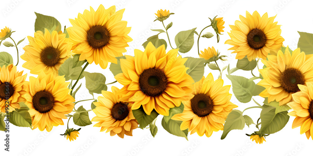 Sunflowers in Bloom Border Details Sell Banner with Copy Space looking beautiful on white background
Sunflowers in Bloom Border Details Sell Banner with Copy Space looking beautiful on white background