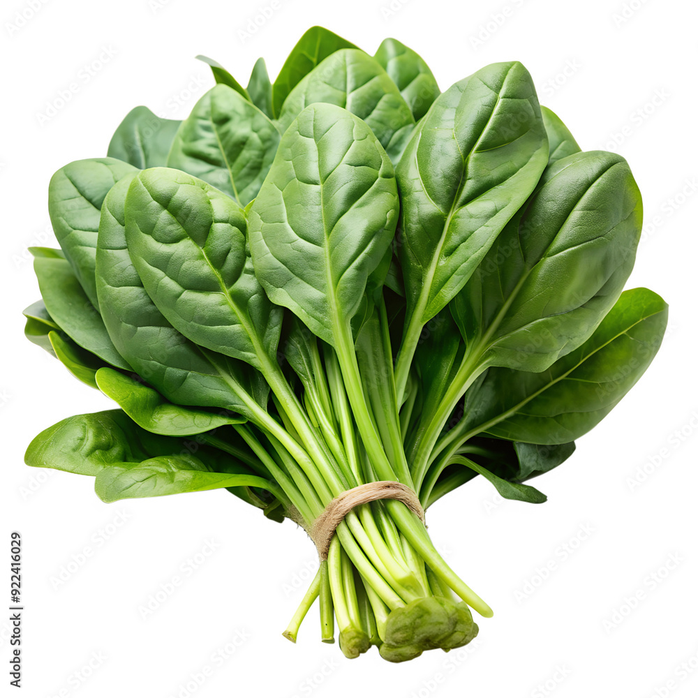 Bunch of spinach leaves isolated on white background. Ai generated Bunch of spinach leaves isolated on white background. Ai generated