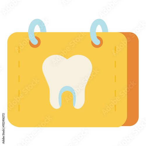 dental care calendar schedule flat icon