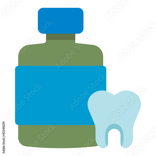 dental analgesic drug flat icon
