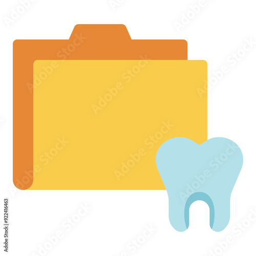 dental record folder flat icon