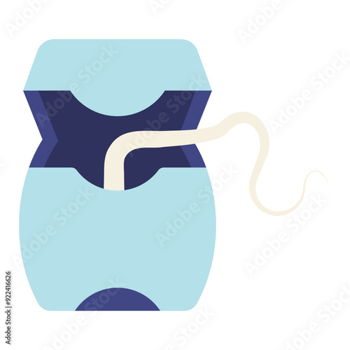 teeth floss flat icon