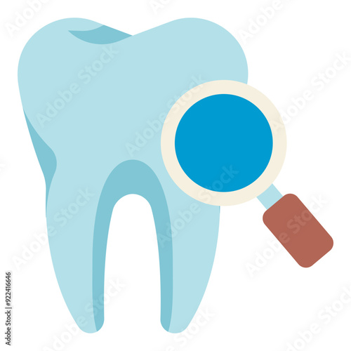 tooth inspection flat icon