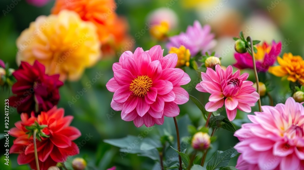Cosmos, dahlias: flowers Cosmos, dahlias: flowers