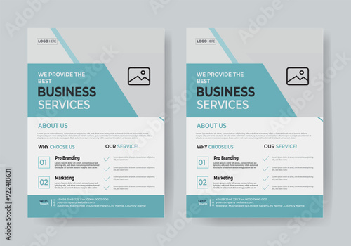 Flyer Mockup  business flyer template one color design