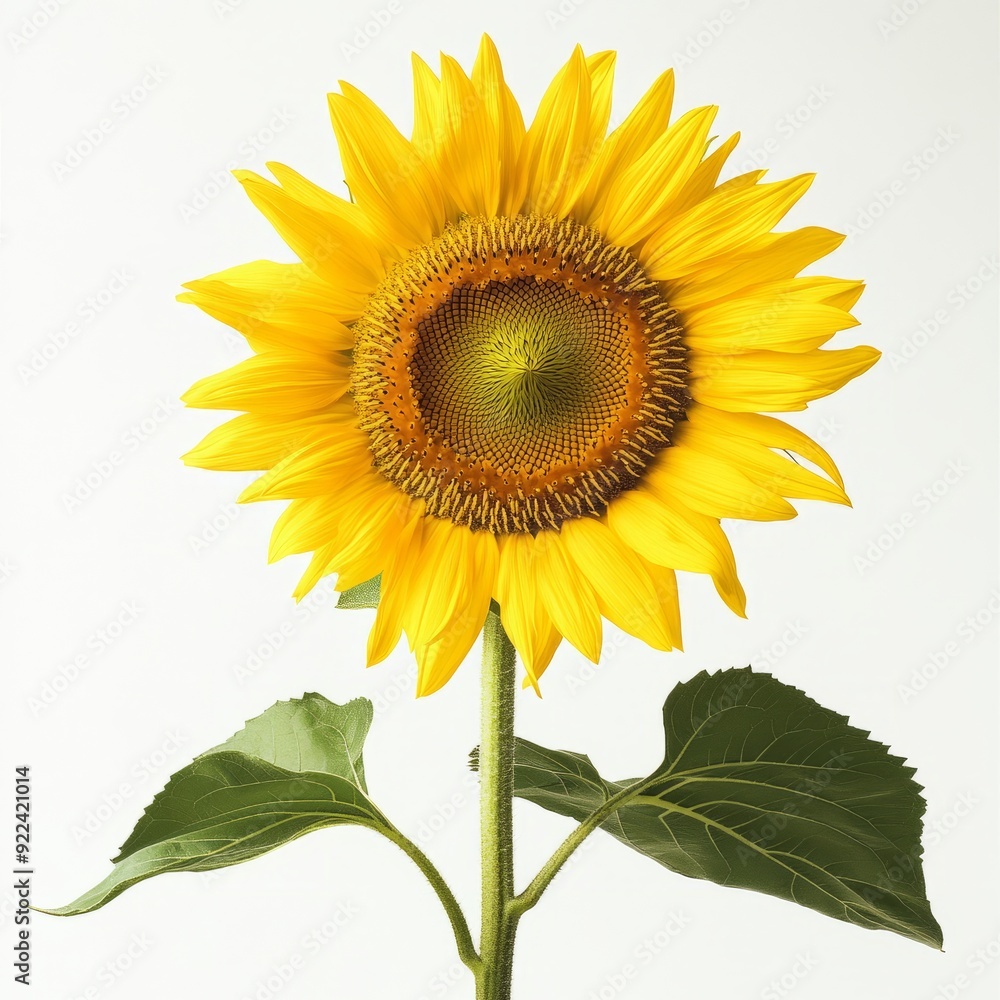 Close up of Sunflower on an isolated white background Close up of Sunflower on an isolated white background