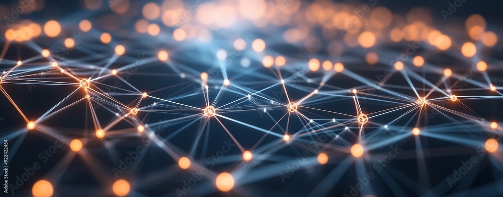Abstract circuitry paths in a minimalistic background with glowing nodes illustrating the interconnectedness of technology and information flow Abstract circuitry paths in a minimalistic background with glowing nodes illustrating the interconnectedness of technology and information flow