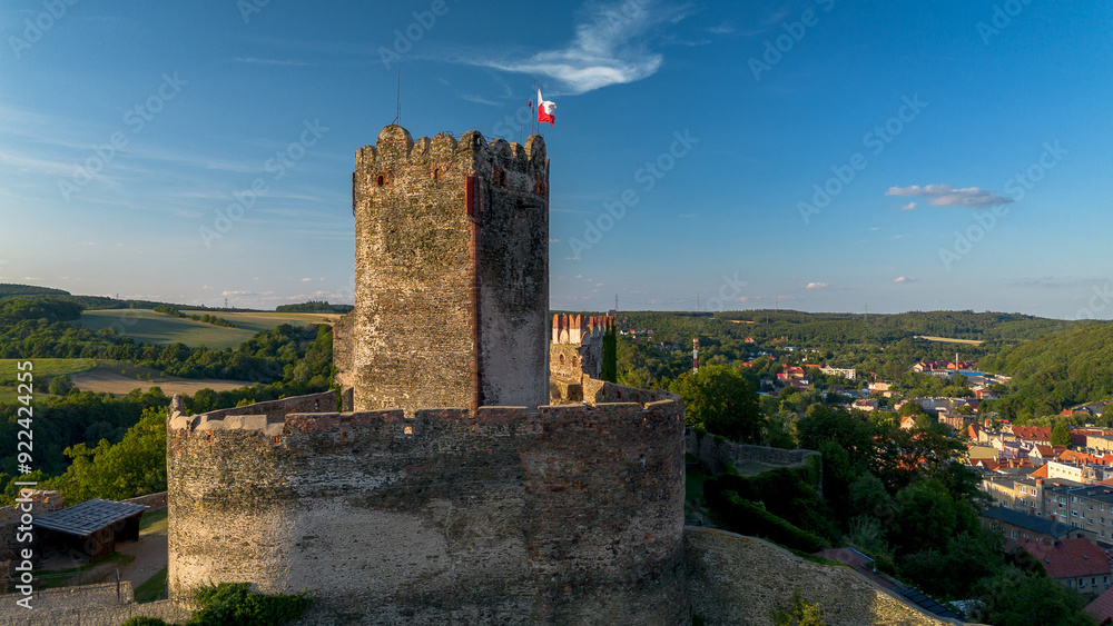 Aerial view of Bolków Castle in Lower Silesia, Poland. Aerial view of Bolków Castle in Lower Silesia, Poland.