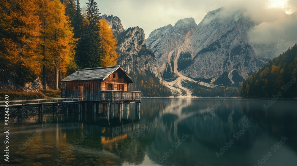 Cabin on a Mountain Lake Cabin on a Mountain Lake
