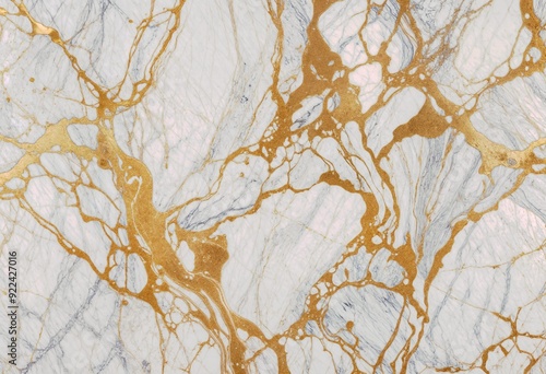 White and gold marble texture