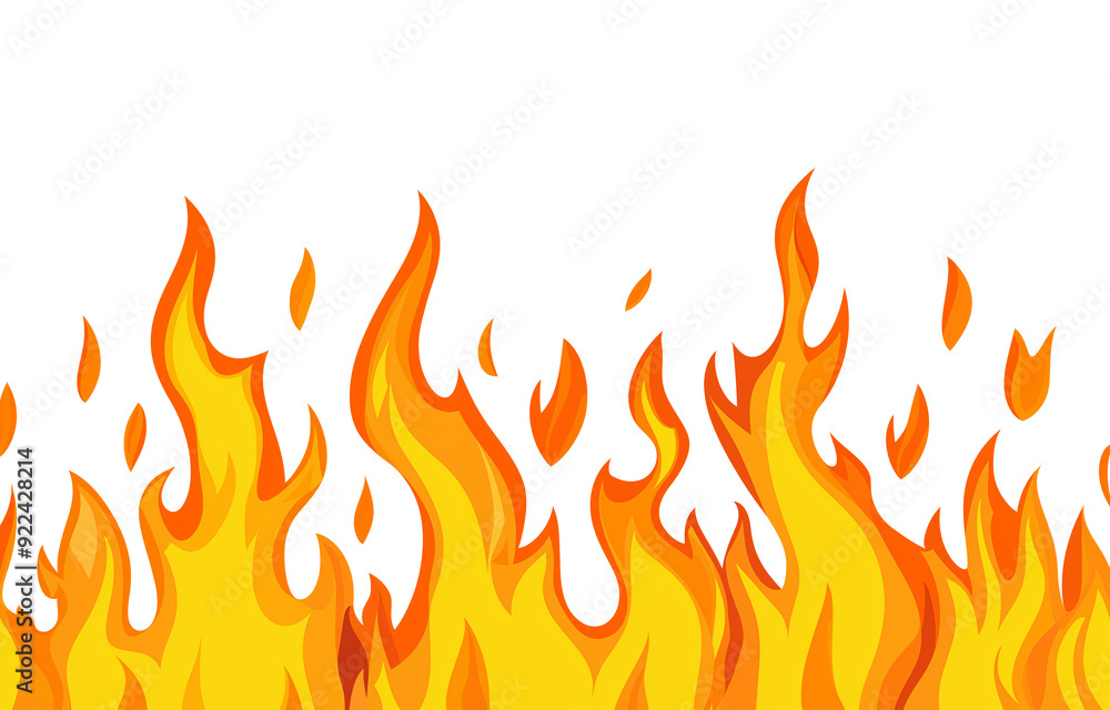 Flame Flat and Simple illustration on a transparent background Flame Flat and Simple illustration on a transparent background