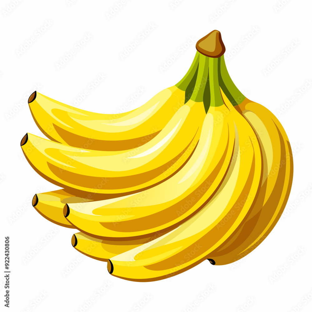 Bunch Of Fresh Banana Isolated art vector illustration Bunch Of Fresh Banana Isolated art vector illustration