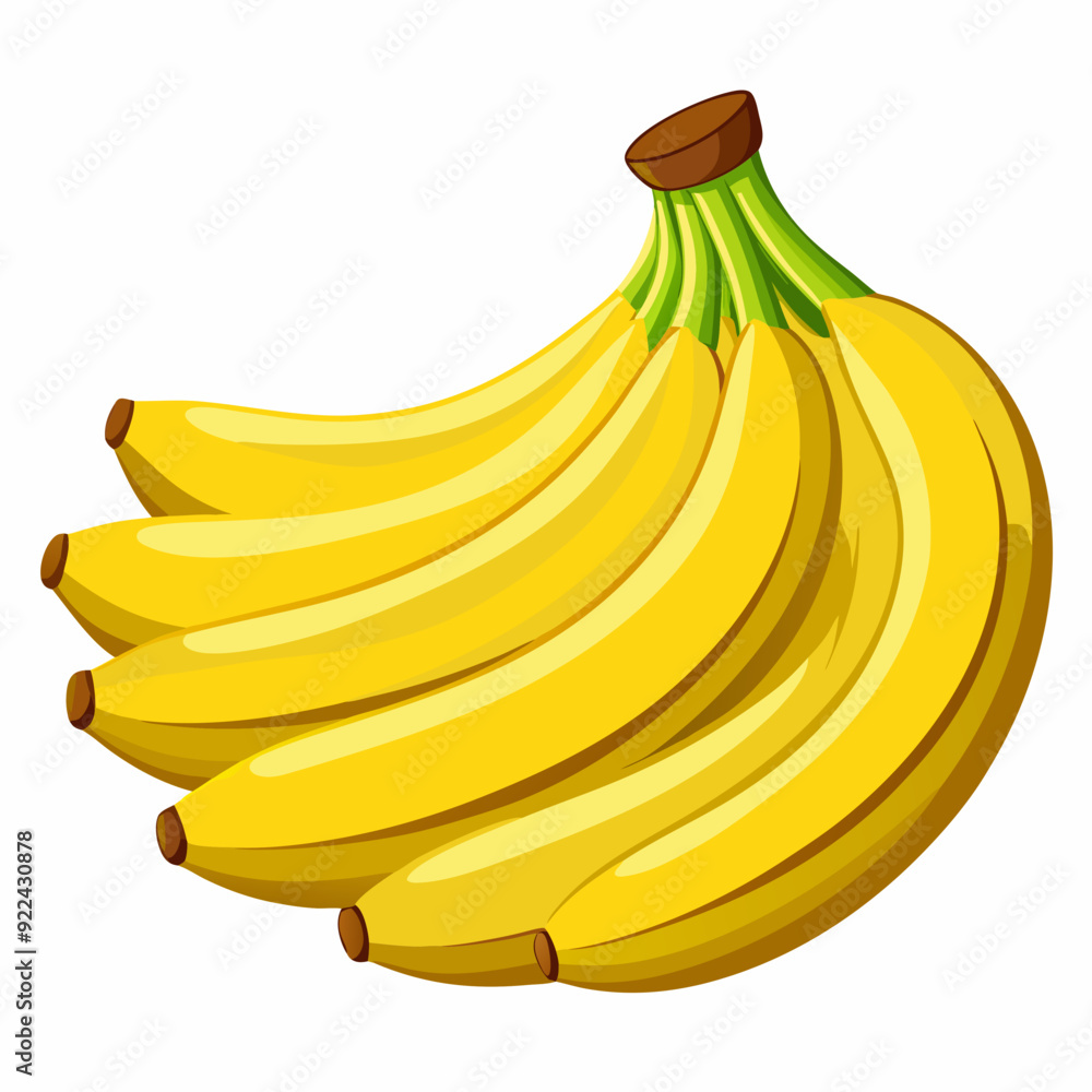 Bunch Of Fresh Banana Isolated art vector illustration Bunch Of Fresh Banana Isolated art vector illustration