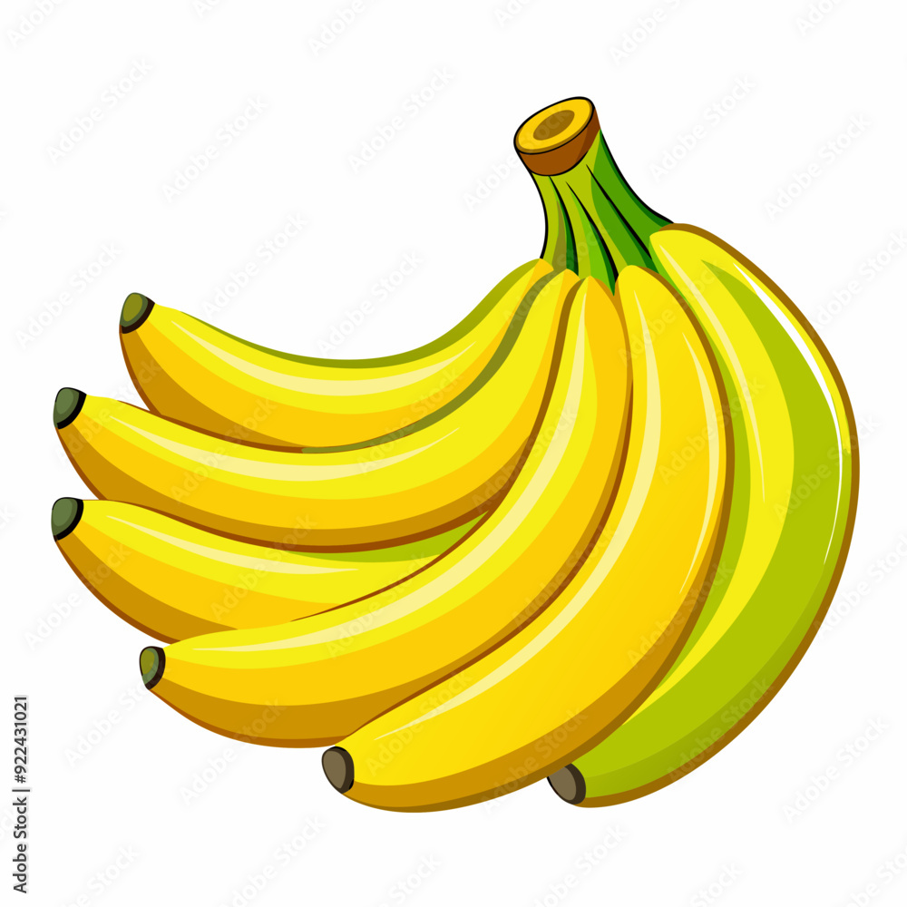 Bunch Of Fresh Banana Isolated art vector illustration Bunch Of Fresh Banana Isolated art vector illustration