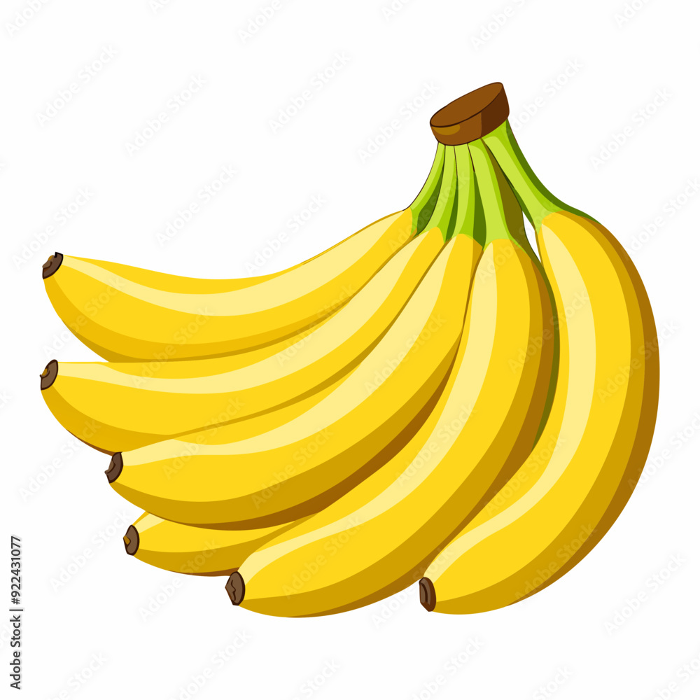 Bunch Of Fresh Banana Isolated art vector illustration Bunch Of Fresh Banana Isolated art vector illustration