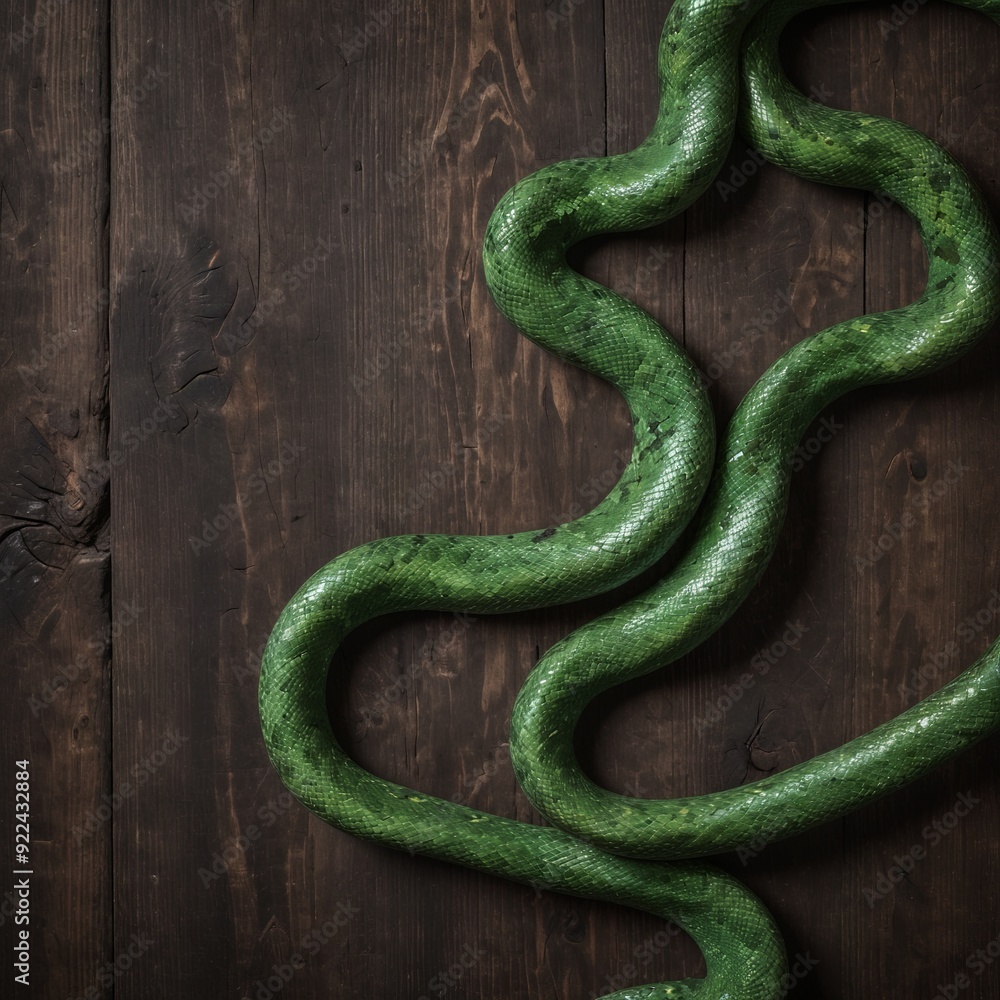 Green snake symbol of the New Year. Illustration Green snake symbol of the New Year. Illustration