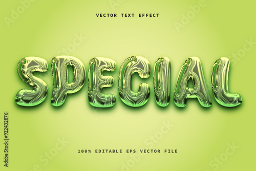 Special 3d text effect with gold bubble textured editable text