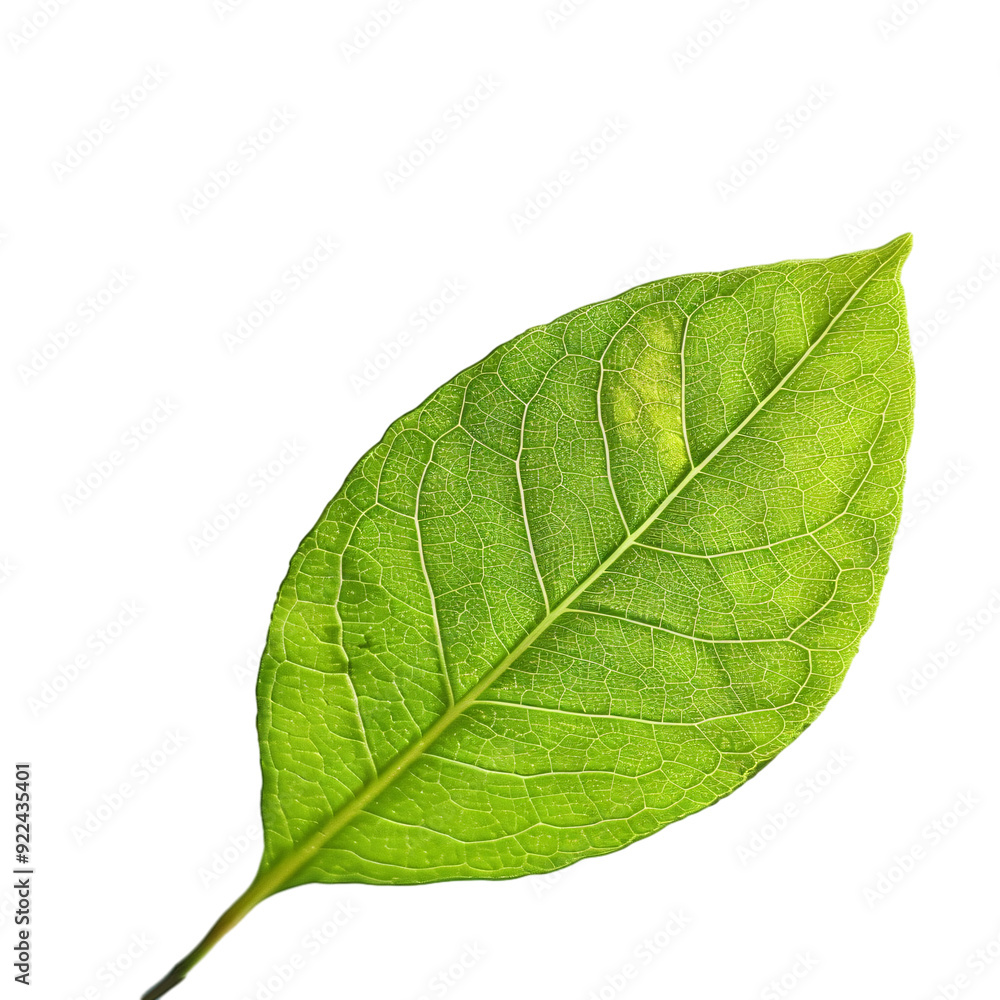 Obraz premium A playful glossy green leaf isolated