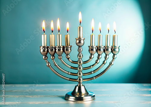 menorah with candles