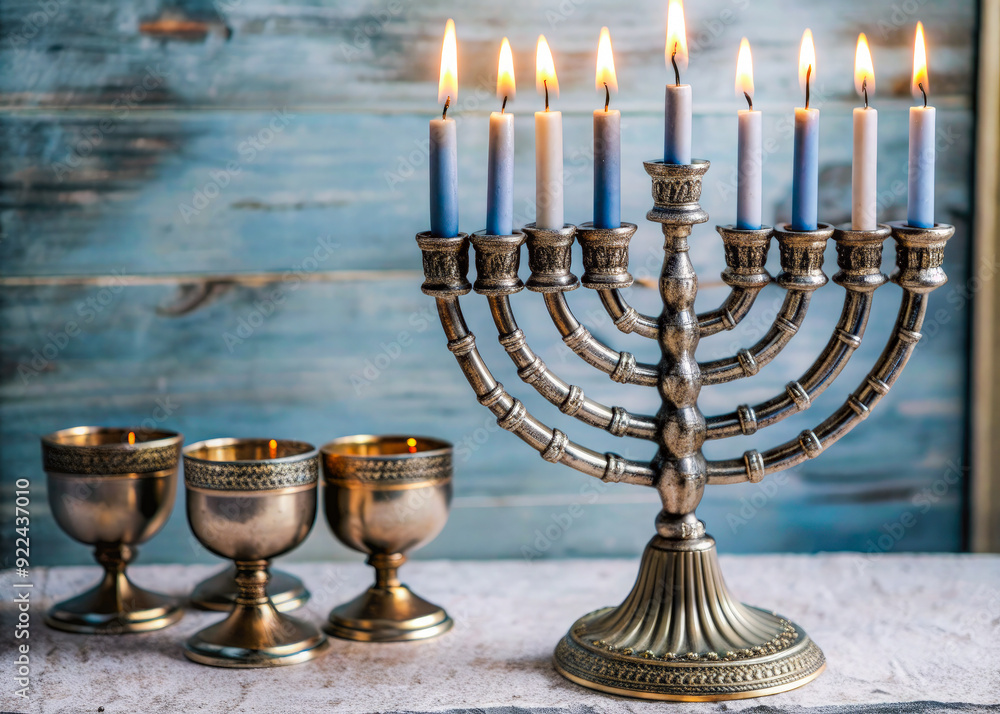 Fototapeta premium menorah with candles