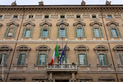 The facade of an Italian palazzo