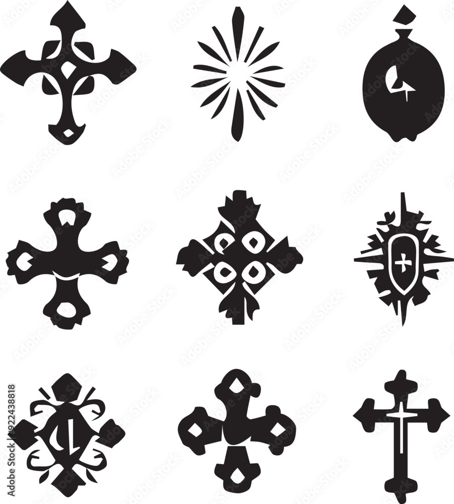 Ethic Ornament Elegant Silhouette Vector Illustrations Ethic Ornament Elegant Silhouette Vector Illustrations
