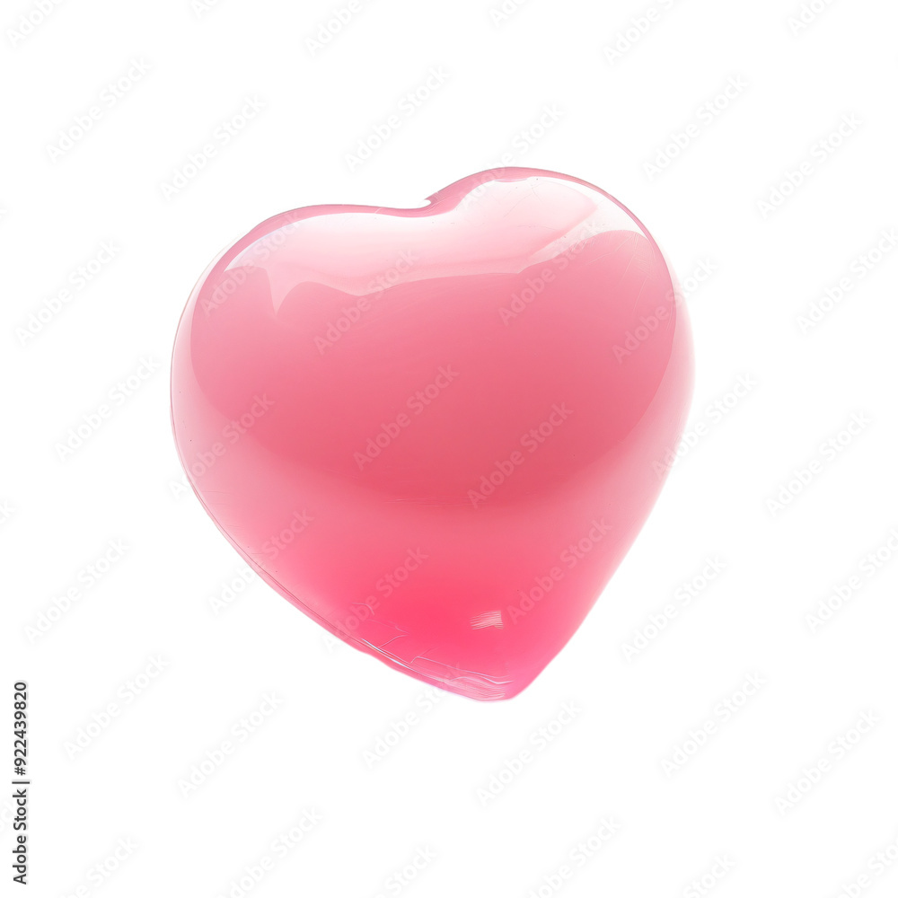 A playful shiny pink heart isolated. A playful shiny pink heart isolated.
