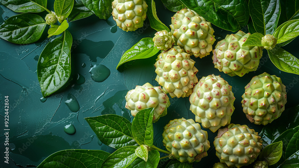 Close-up of noni fruit’s lumpy Close-up of noni fruit’s lumpy