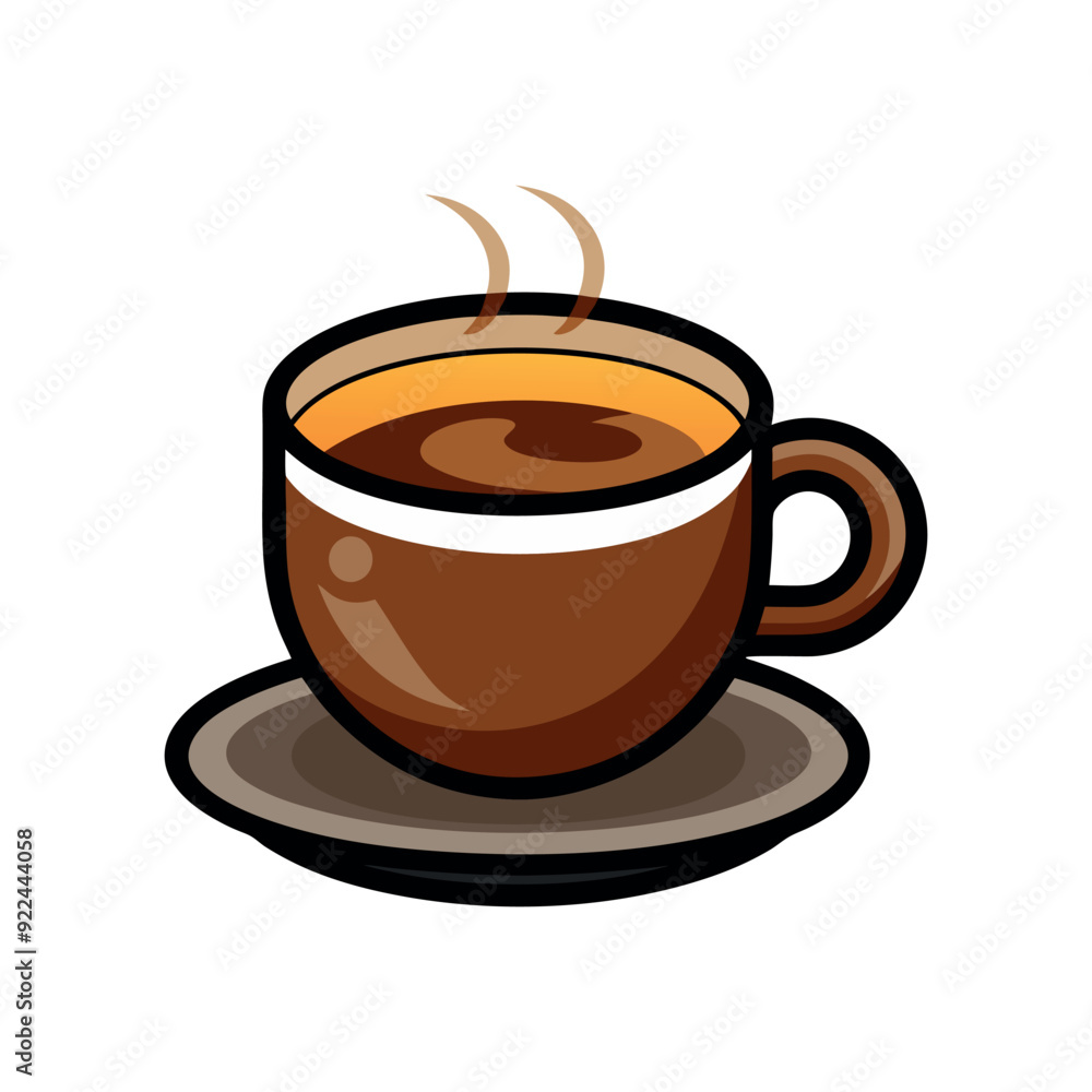 Obraz premium Coffee cup isolated vector template illustration