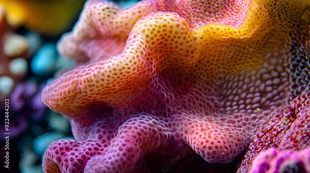 Close-Up of Vibrant Coral Reef Texture in Underwater Scene Close-Up of Vibrant Coral Reef Texture in Underwater Scene