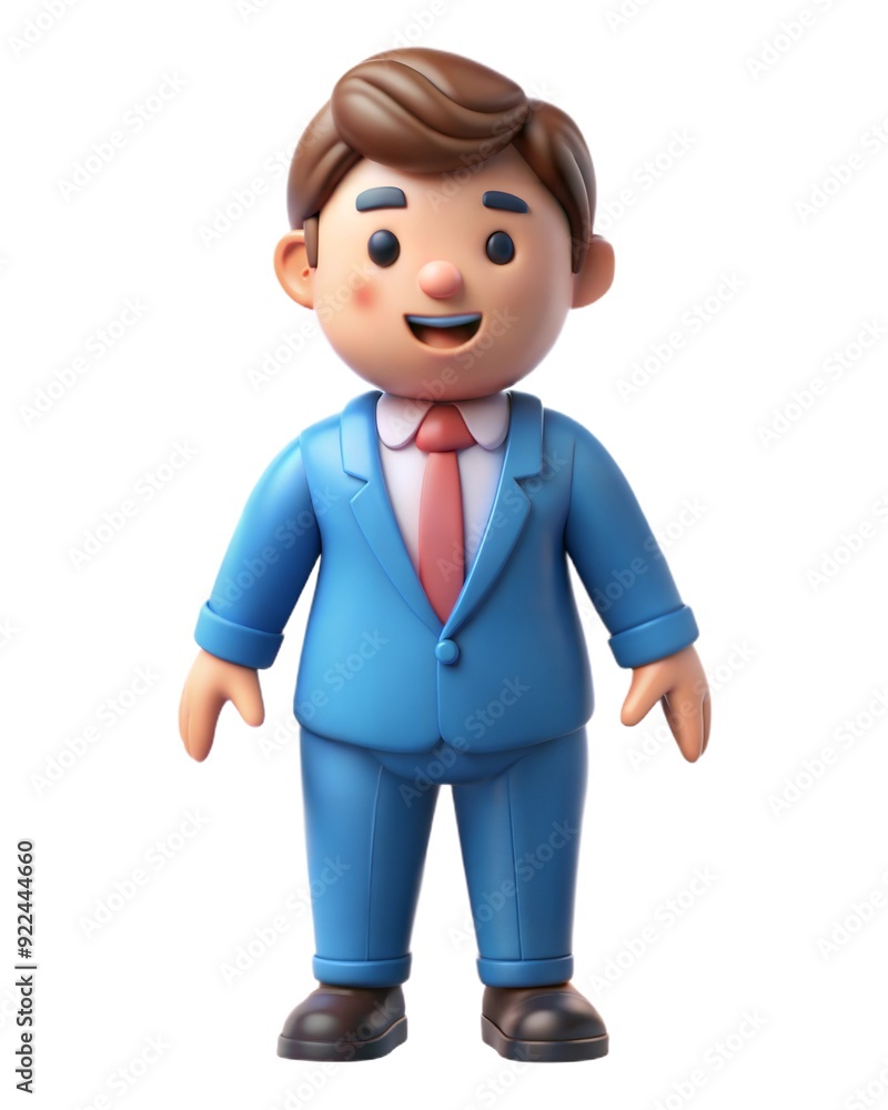 Plastic Style Business Man Mascot Wearing a Suit and Tie for Business Branding: Engaging and Colourful Character for Graphic Design and Unique Branding, Letterheads,Posters,Business Cards Plastic Style Business Man Mascot Wearing a Suit and Tie for Business Branding: Engaging and Colourful Character for Graphic Design and Unique Branding, Letterheads,Posters,Business Cards