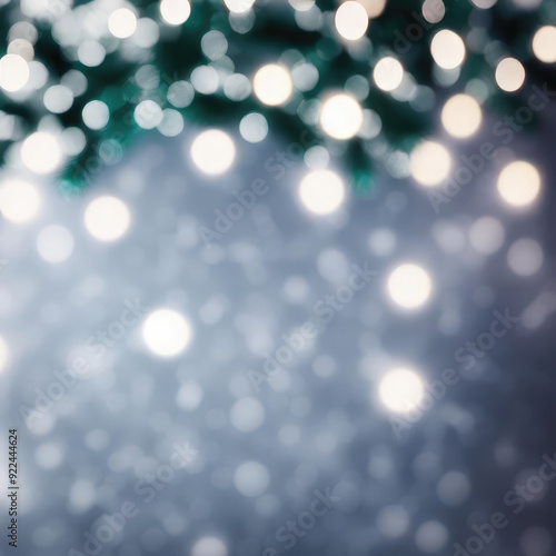 A captivating image featuring defocused Christmas lights with a beautiful bokeh effect creating a magical and festive backdrop perfect for holiday-themed designs and backgrounds.