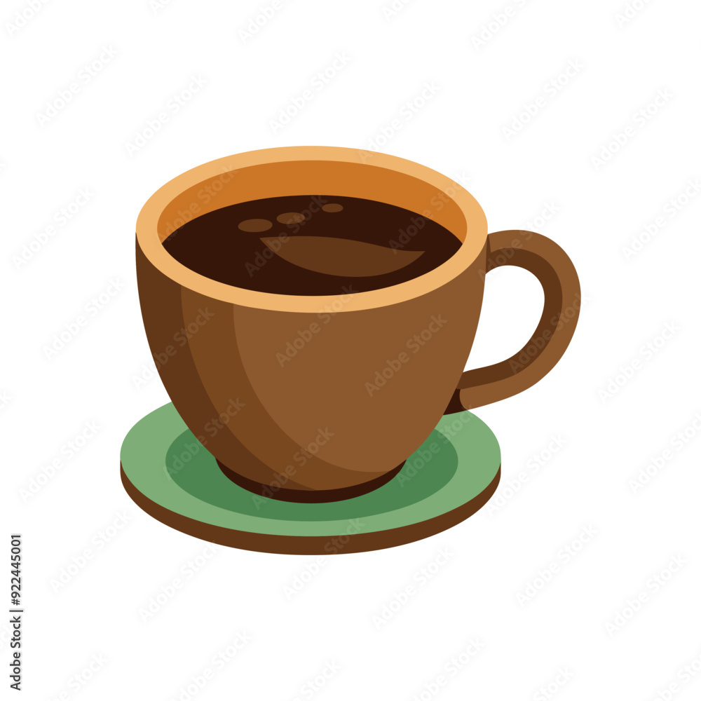 Fototapeta premium Coffee cup isolated vector template illustration