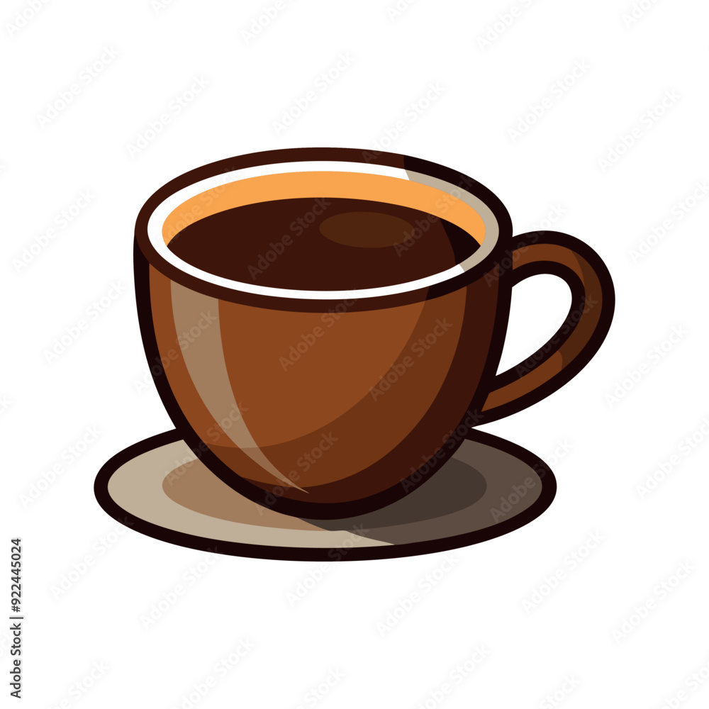 Fototapeta premium Coffee cup isolated vector template illustration
