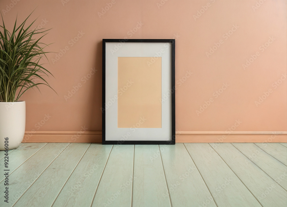Blank empty picture frame mock-up. Artwork template in interior design Blank empty picture frame mock-up. Artwork template in interior design