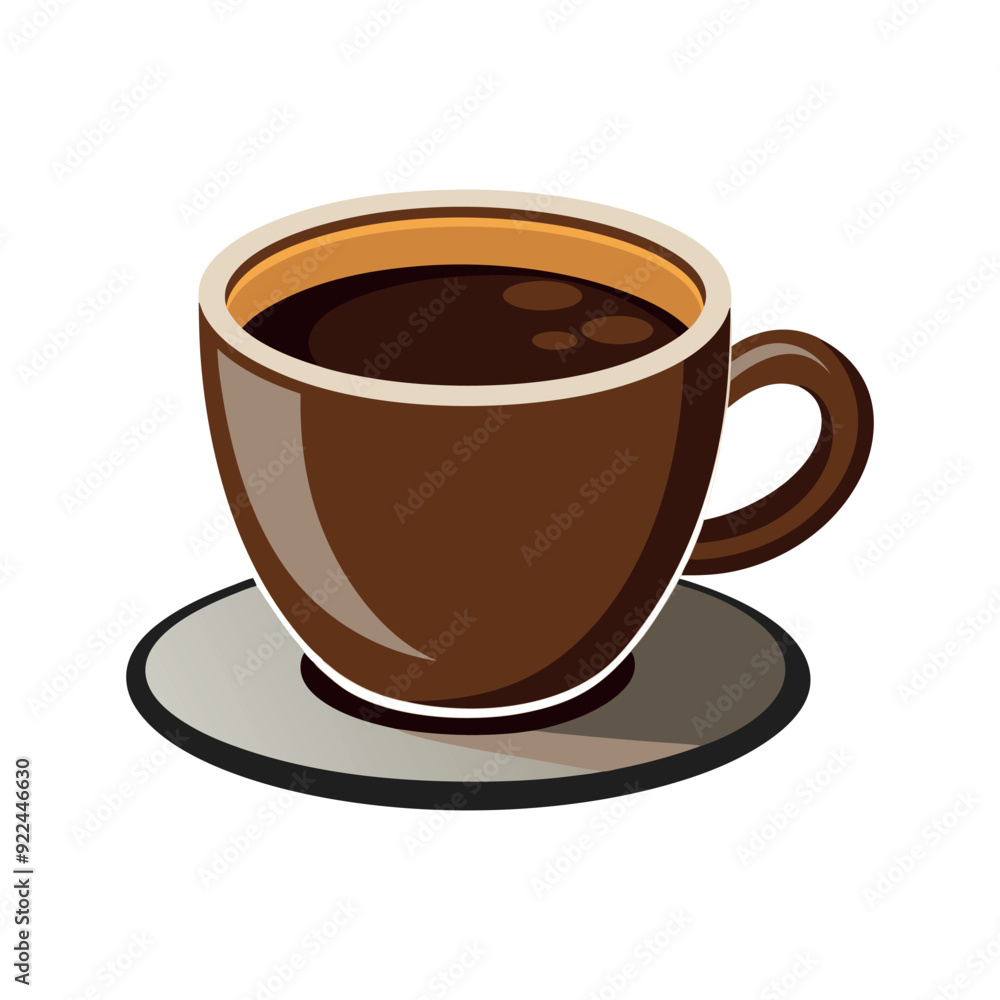 Fototapeta premium Coffee cup isolated vector template illustration